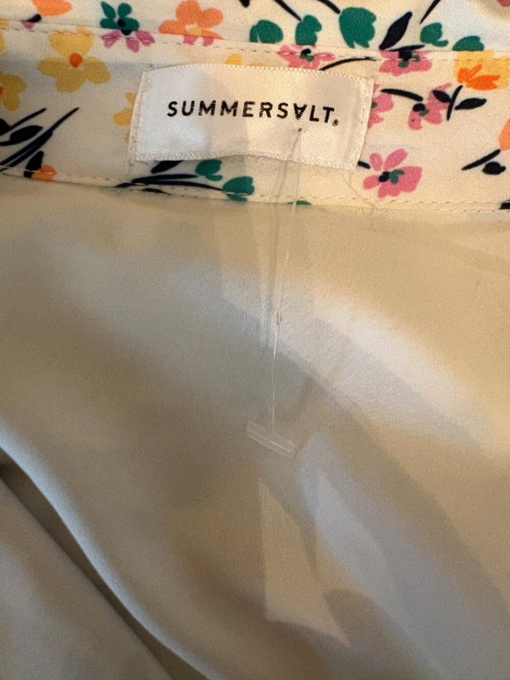 NWOT Summersalt White Floral Belted Shirt Dress. Size M - Picture 12 of 15